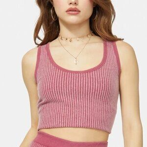 NWT Wildfox Ruby Kylie Ribbed Pink Lounge Tank
